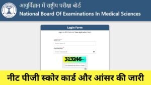 Neet PG Scorecard 2025